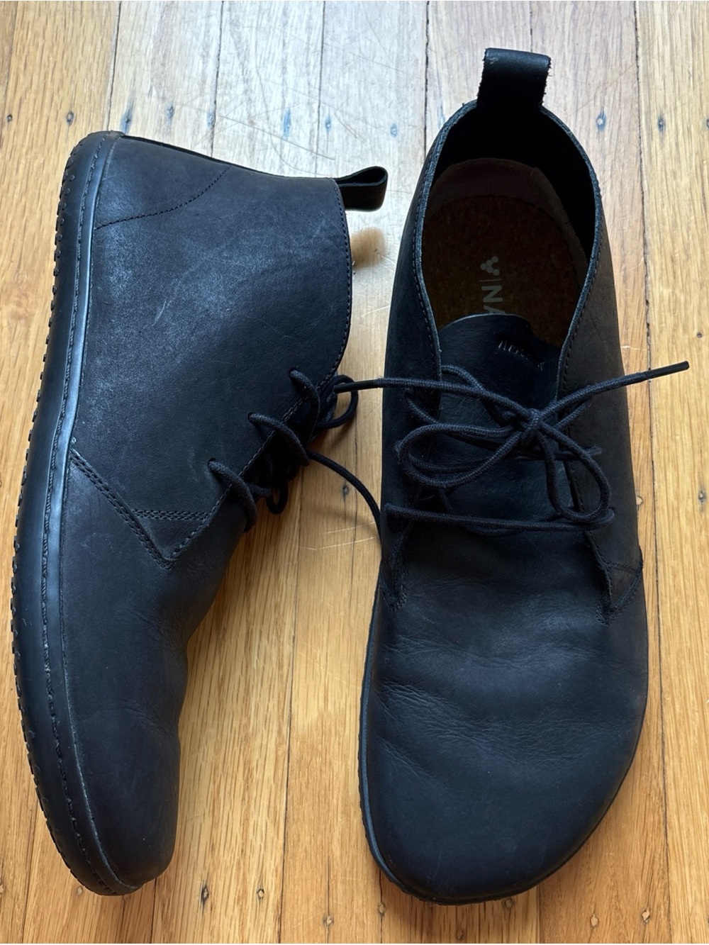 Vivobarefoot Gobi Men’s Black Leather Chukka Boots EUR45 US 11.5-12